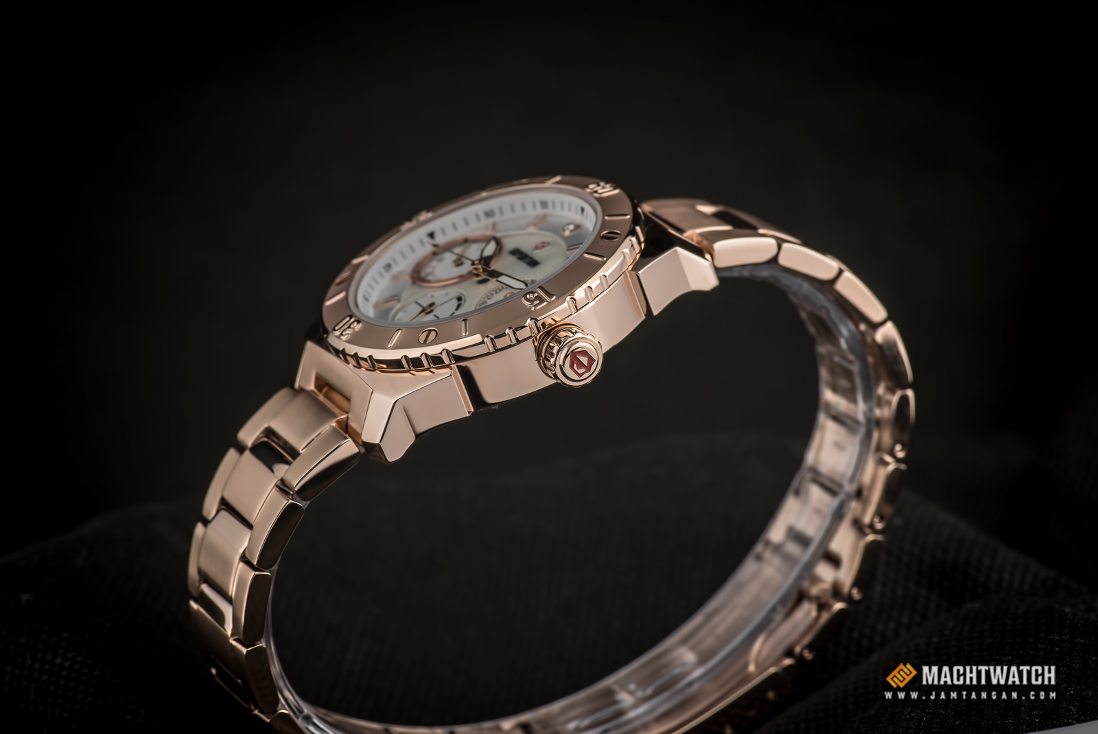 Expedition E 6759 BF BRGSL Ladies White Dial Rose Gold Stainless Steel Strap Machtwatch
